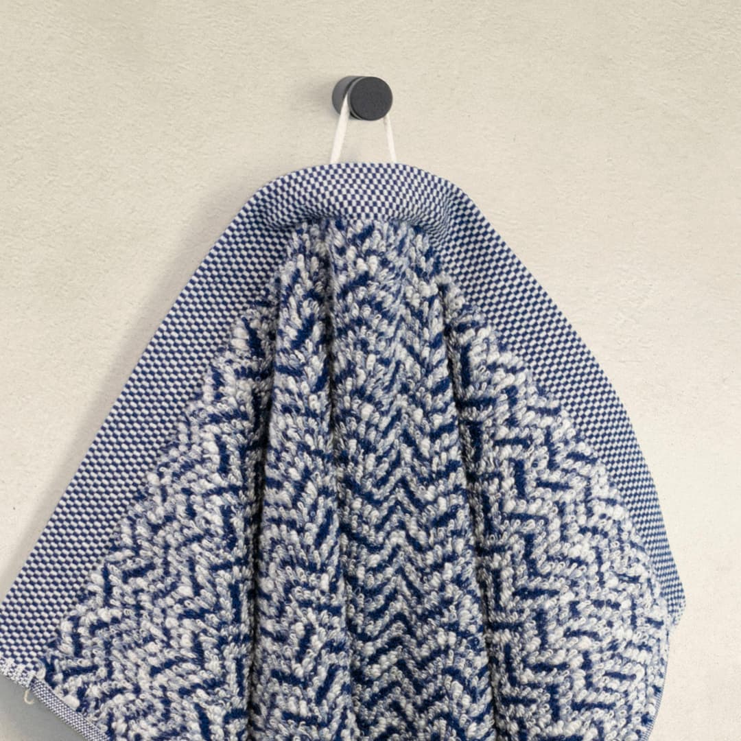 Möve Duschtuch Brooklyn Fischgrat | Blau
