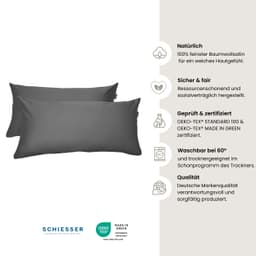Schiesser Kissenhülle Ella | Grau