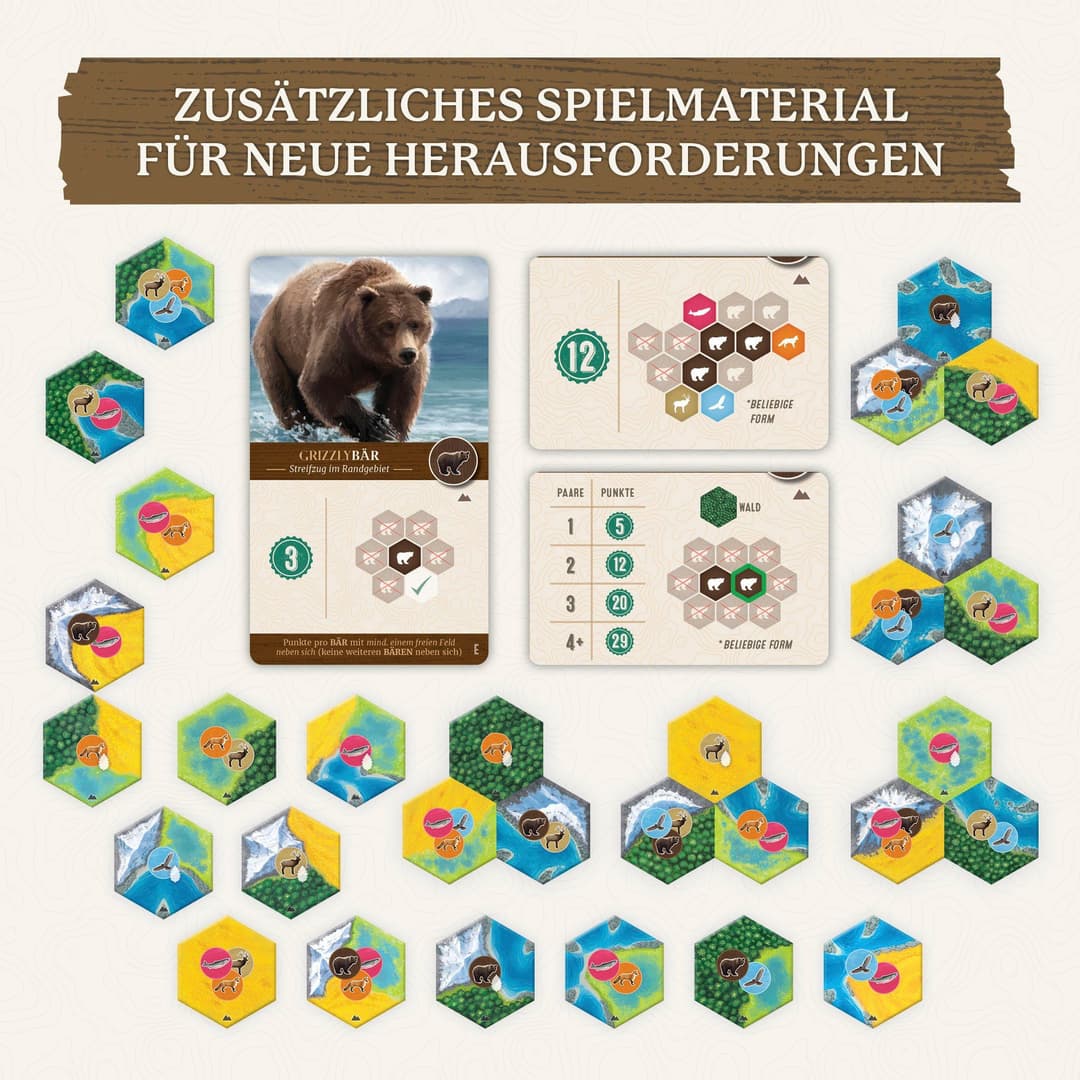 Kosmos Spiel Cascadia - Landmarks Erweiterung | Mehrfarbig