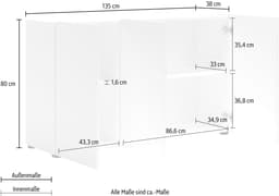 Home affaire Sideboard MISTER | Weiß