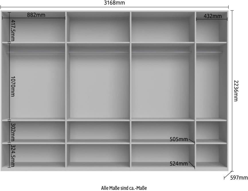 OTTO home Kleiderschrank Piano | Weiß
