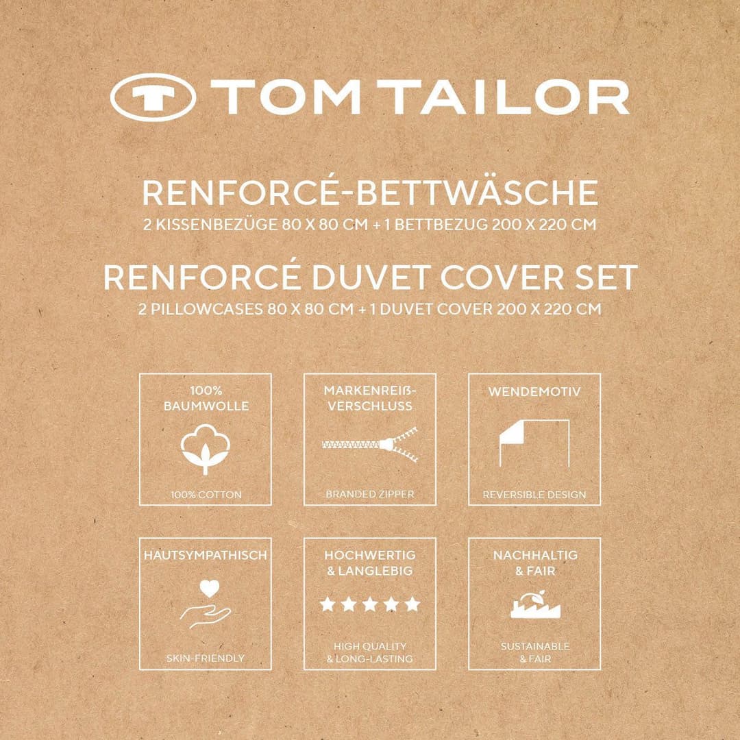 TOM TAILOR HOME BOLD STRIPES Bettwäsche | Blau