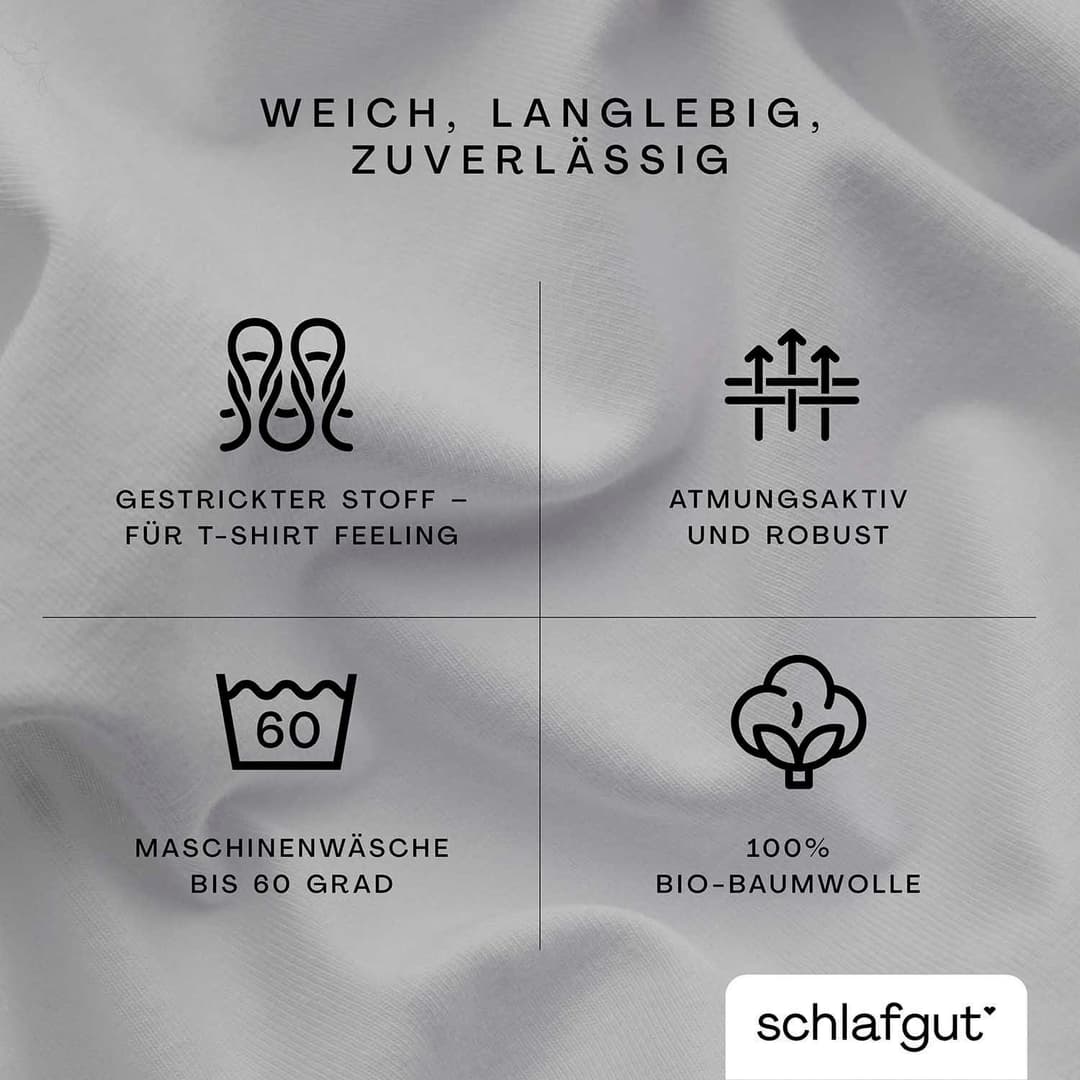 Schlafgut Spannbettlaken CASUAL | Grau