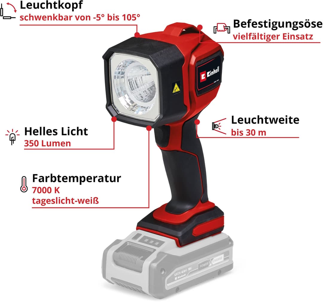 Einhell TC-CL 18/350 Li - Solo Akku-Arbeitsleuchte | Mehrfarbig