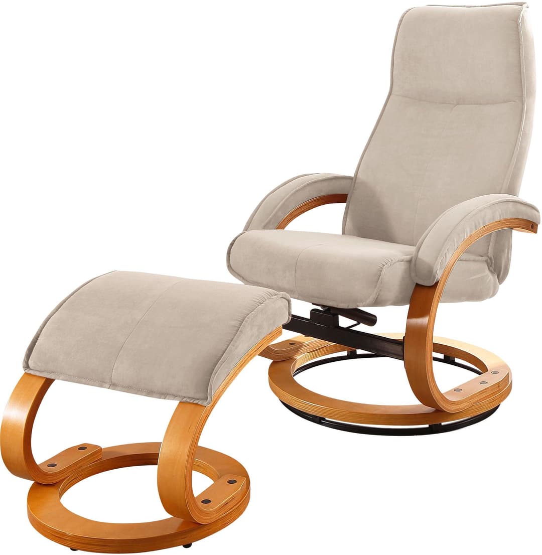Home affaire Relaxsessel mit Hocker PARIS | Beige