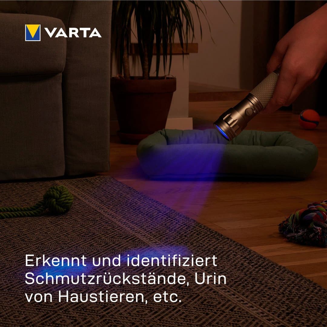 VARTA UV Licht Taschenlampe | Silber