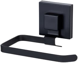 WENKO Toilettenpapierhalter Vacuum-Loc® Modell Quadro | Schwarz