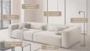 LeGer Home by Lena Gercke PIARA XXL 3-Sitzer Sofa | Beige 2