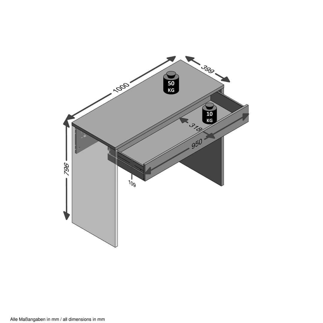 FMD Laptoptisch Checker | Weiß