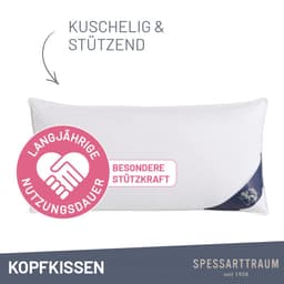 SPESSARTTRAUM Laax 3-Kammer-Kopfkissen | Weiß
