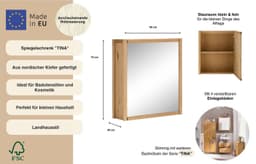 Home affaire Spiegelschrank Tina | Holztöne