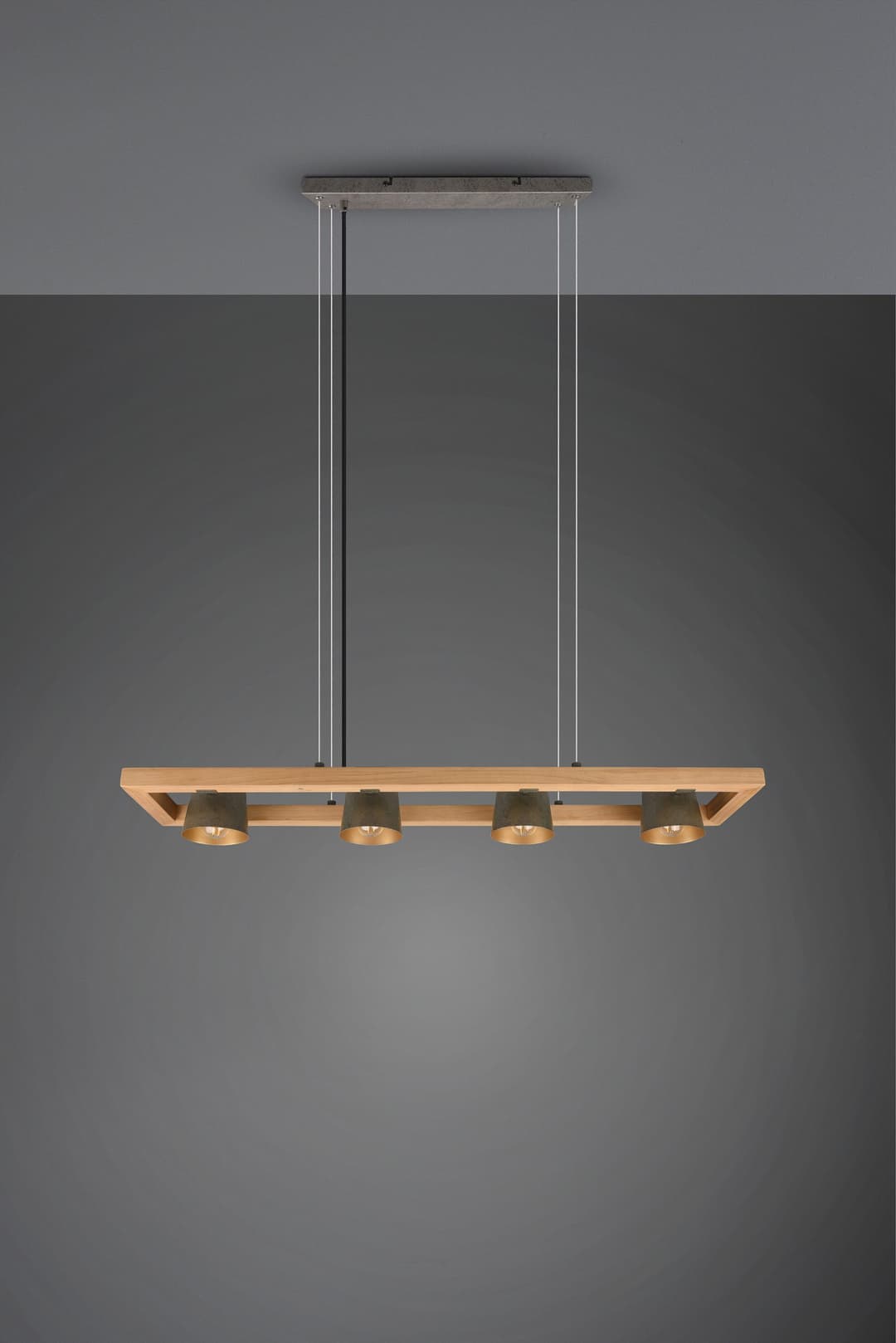 TRIO Leuchten Pendelleuchte Bell | Holztöne