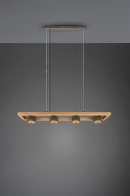 TRIO Leuchten Pendelleuchte Bell | Holztöne