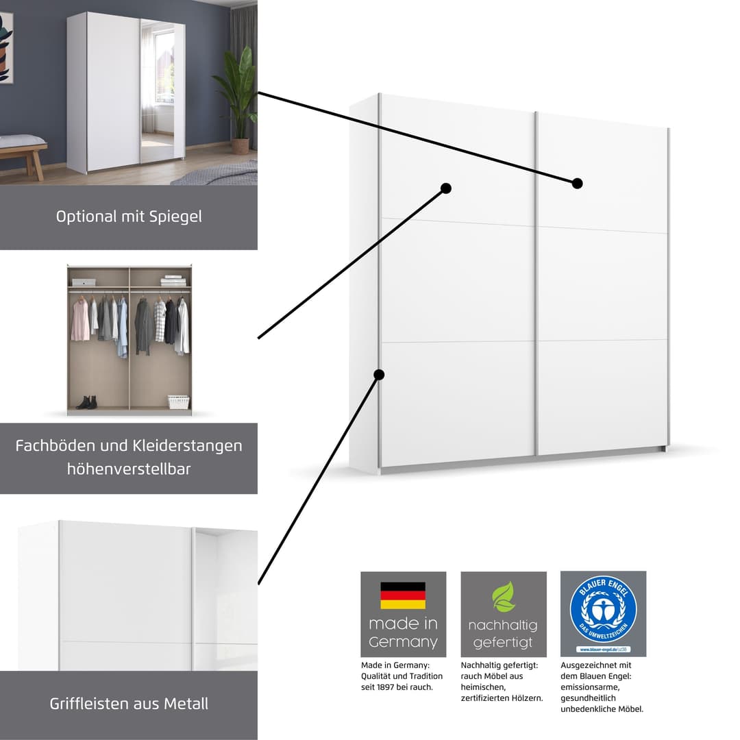 rauch Schwebetürenschrank AURELIO | Beige