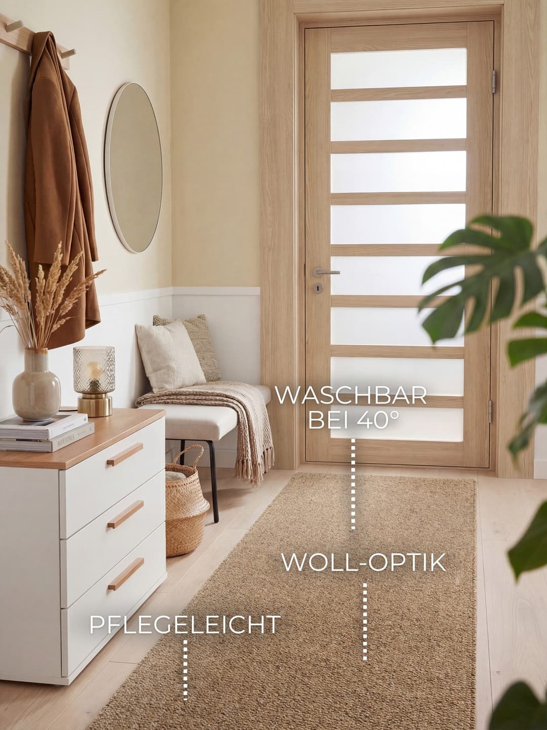 ELLE DECORATION Teppich Rocco | Braun