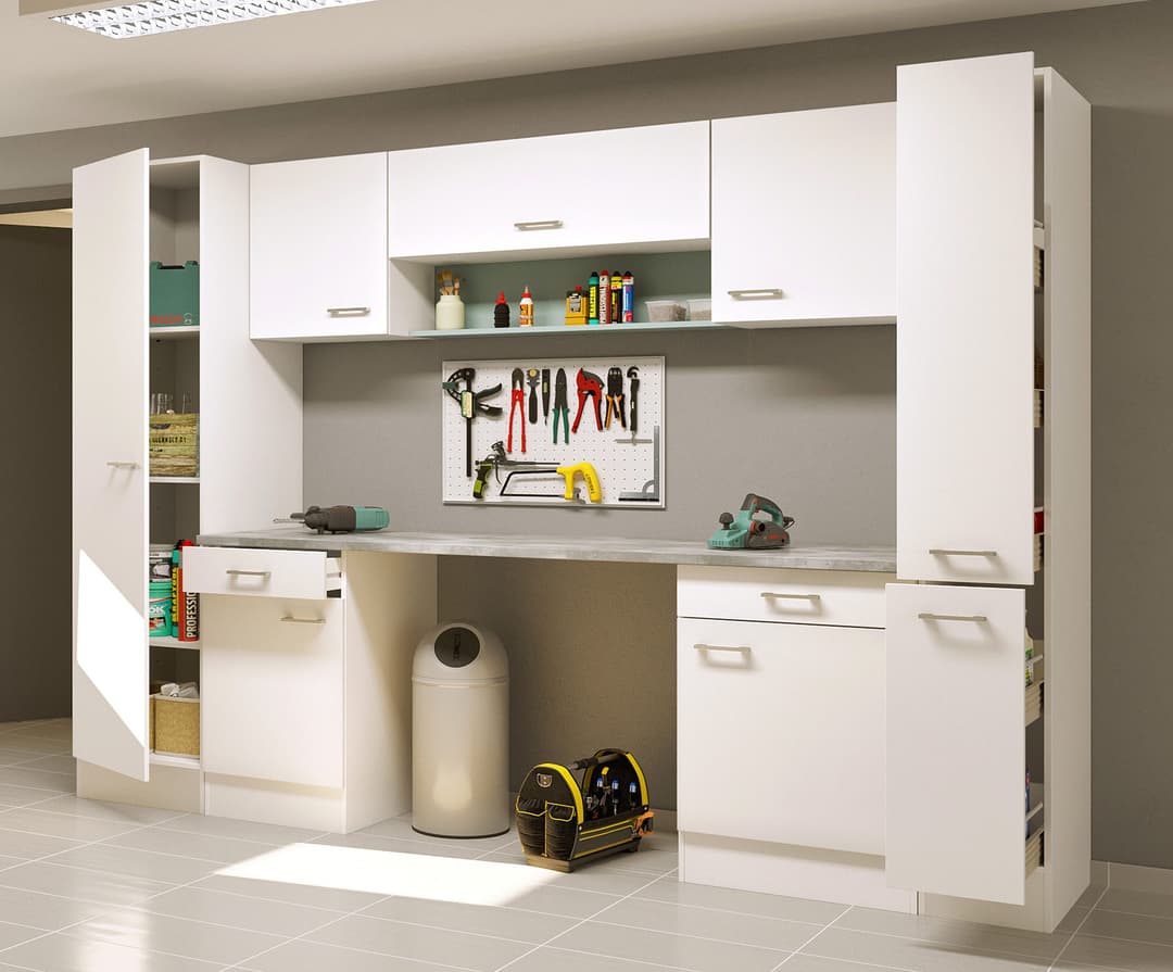 Flex-Well Mehrzweckschrank-Set LUCCA | Weiß