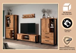 Home affaire Wohnwand Elda | Holztöne