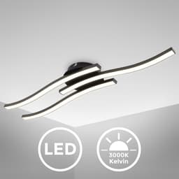 B.K.Licht LED Deckenleuchte BK_DL1432 | Schwarz