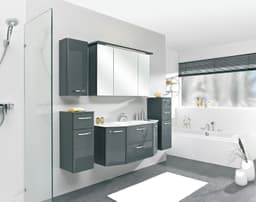 Saphir Quickset 327 Badmöbel-Set | Schwarz