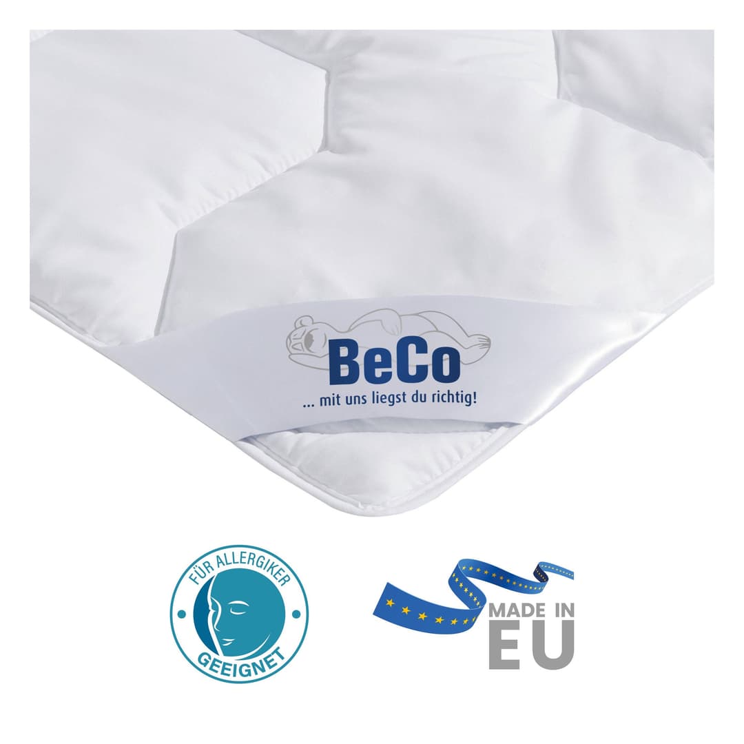 Beco Microfaserbettdecke 2 für 1 | Weiß