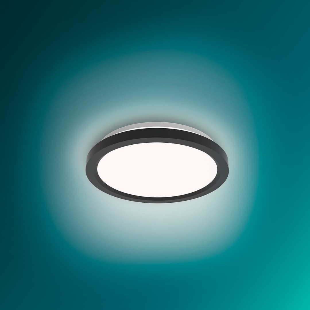 Philips LED Deckenleuchte All-In-One | Schwarz