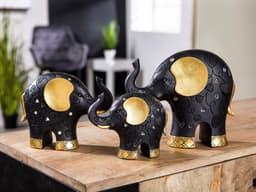 Gilde Tierfigur Elefant Ajok | Schwarz