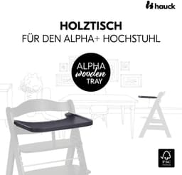Hauck Alpha Wooden Tray Essbrett | Braun