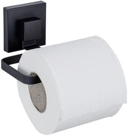 WENKO Toilettenpapierhalter Vacuum-Loc® Modell Quadro | Schwarz