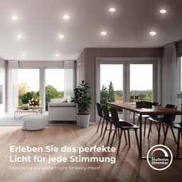 B.K.Licht LED Einbauleuchte 5er Set | Silber