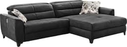 Jockenhöfer Gruppe Ecksofa Double One L-Form | Schwarz