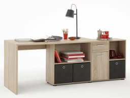FMD Eckschreibtisch Lexo | Holztöne