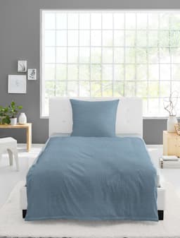 BIERBAUM Bettwäsche Chic Uni | Blau