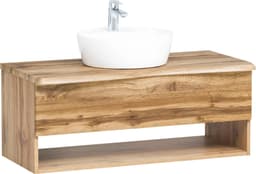 welltime Waschbeckenschrank Stubach | Holztöne