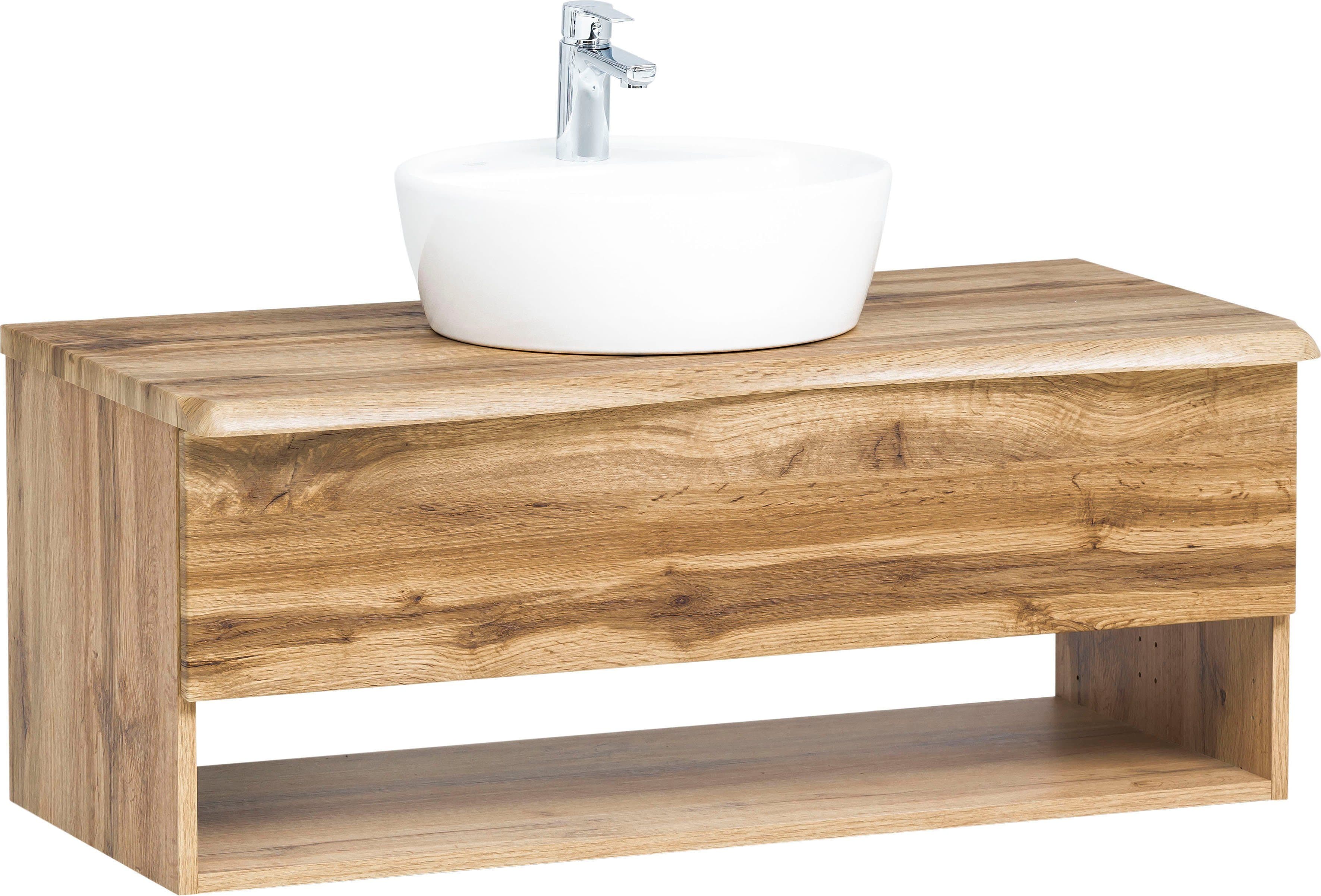 welltime Waschbeckenschrank Stubach | Holztöne