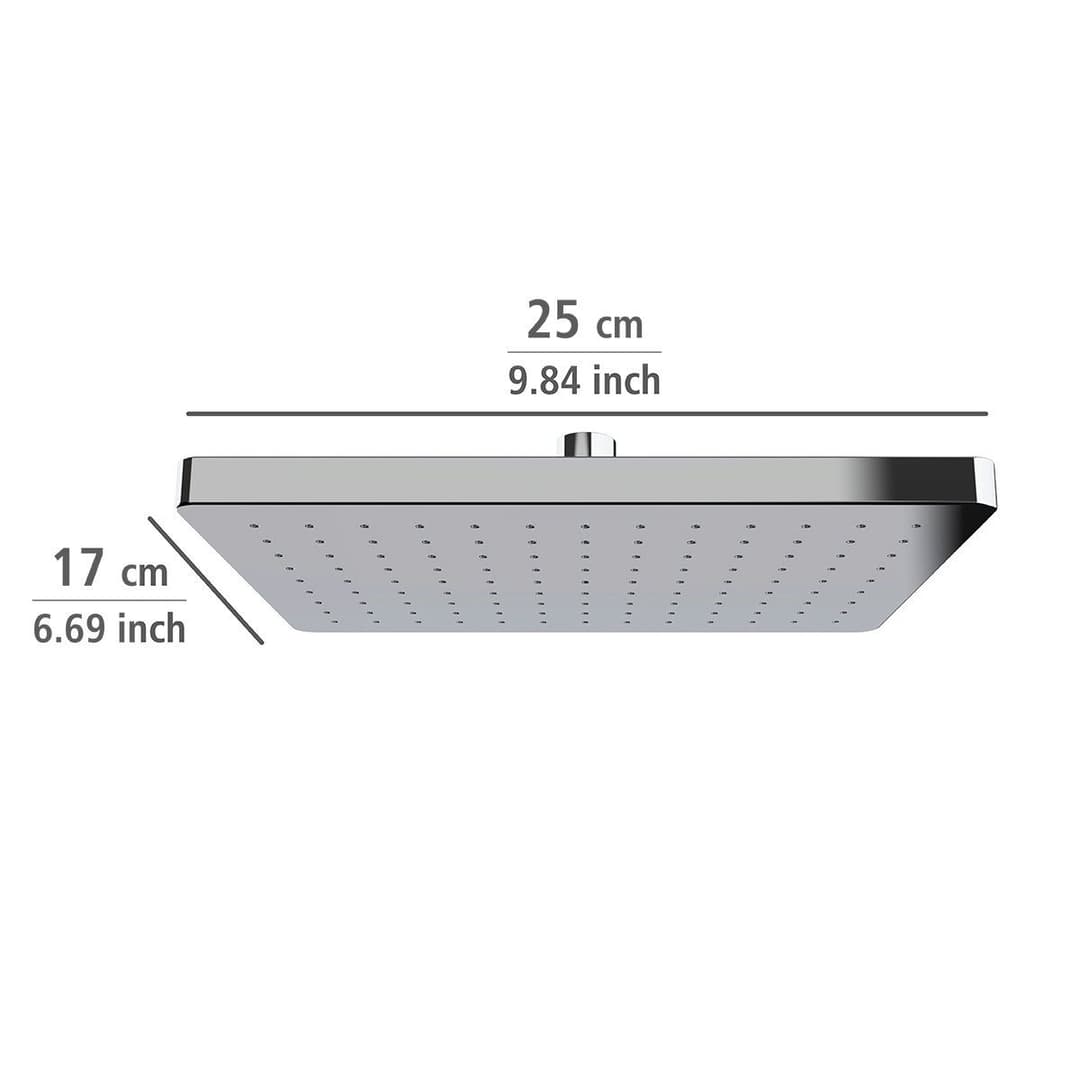 WENKO Regenduschkopf Watersaving System | Silber