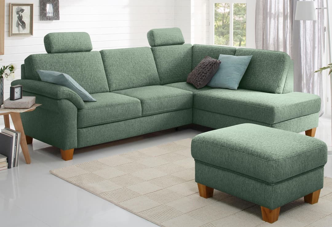 Home affaire Ecksofa Borkum L-Form | Grün