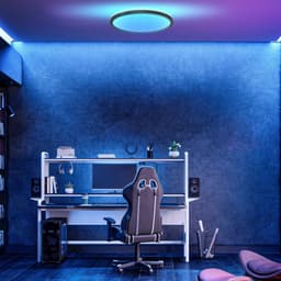 B.K.Licht LED Deckenleuchte BK_PL1554 | Schwarz