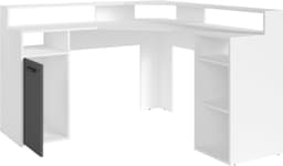 byLIVING Gamingtisch Fox | Weiß
