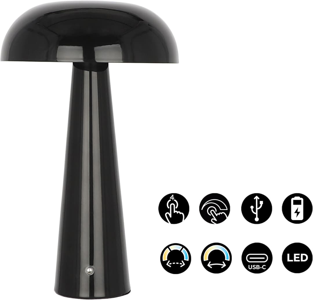 OTTO home LED Tischleuchte Katniss | Schwarz