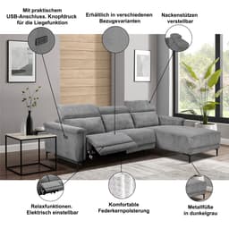 OTTO home Ecksofa LUND Cord | Beige