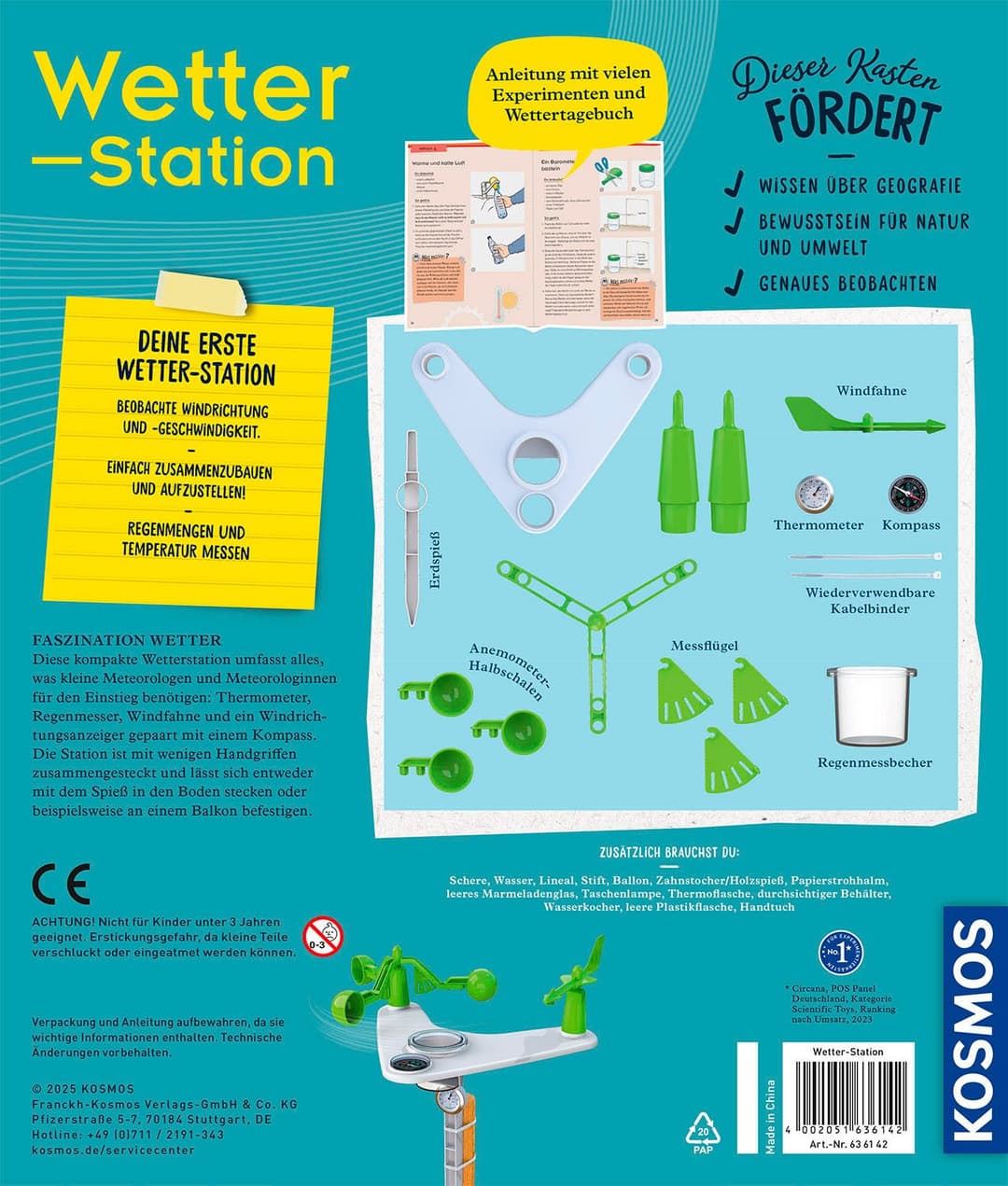 Kosmos Experimentierkasten Wetterstation | Mehrfarbig