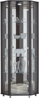 fif möbel Eckvitrine TRIO | Schwarz
