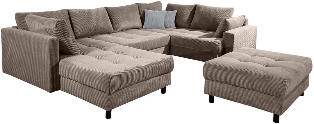 COLLECTION AB Wohnlandschaft Toni U-Form | Braun