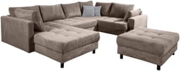 COLLECTION AB Wohnlandschaft Toni U-Form | Braun