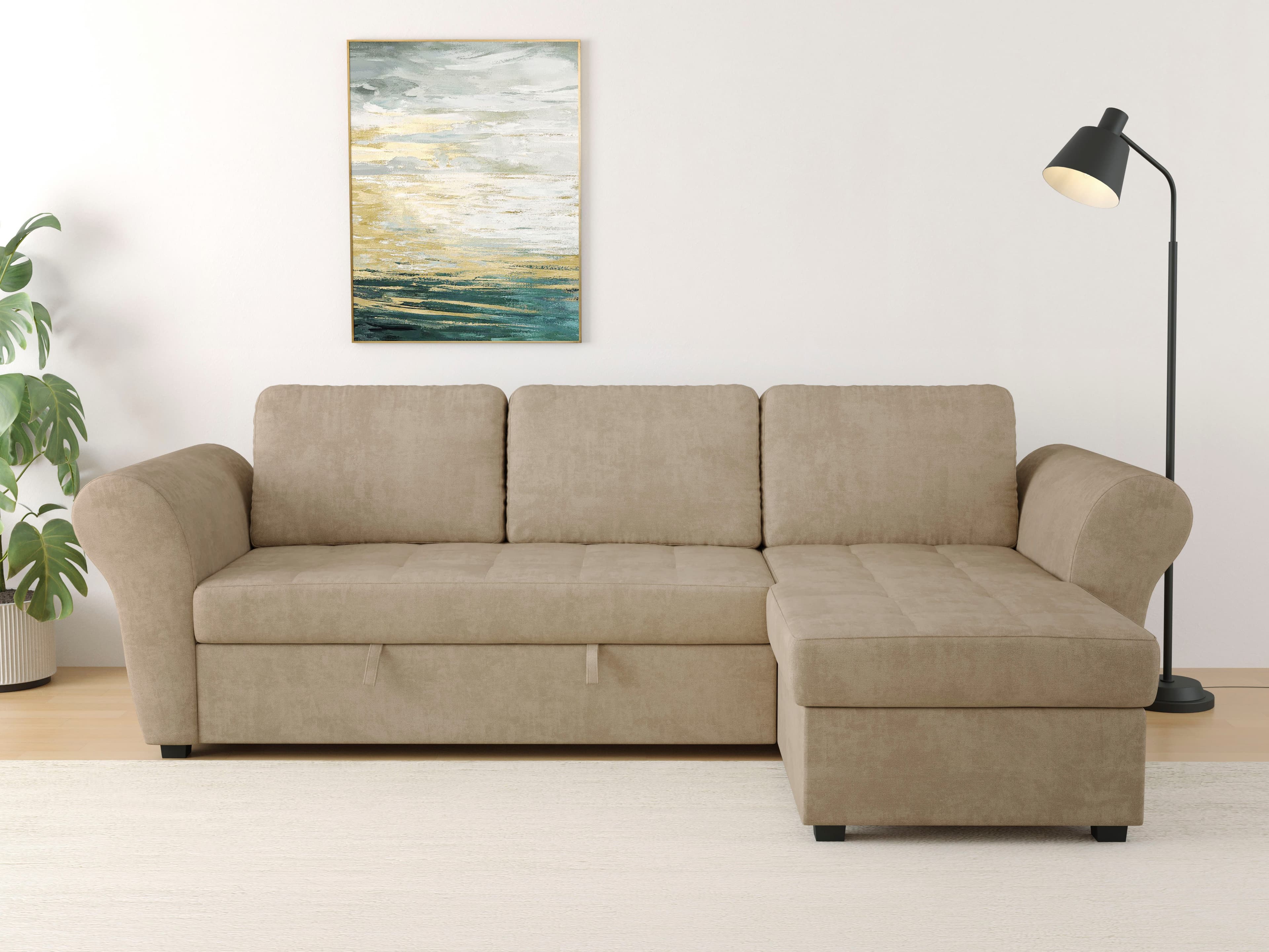 Trends by HG Ecksofa Lasse L-Form | Braun