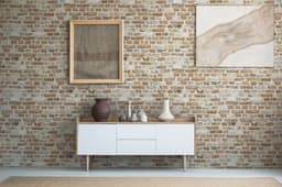 A.S. Création Bricks & Stones Vliestapete | Braun