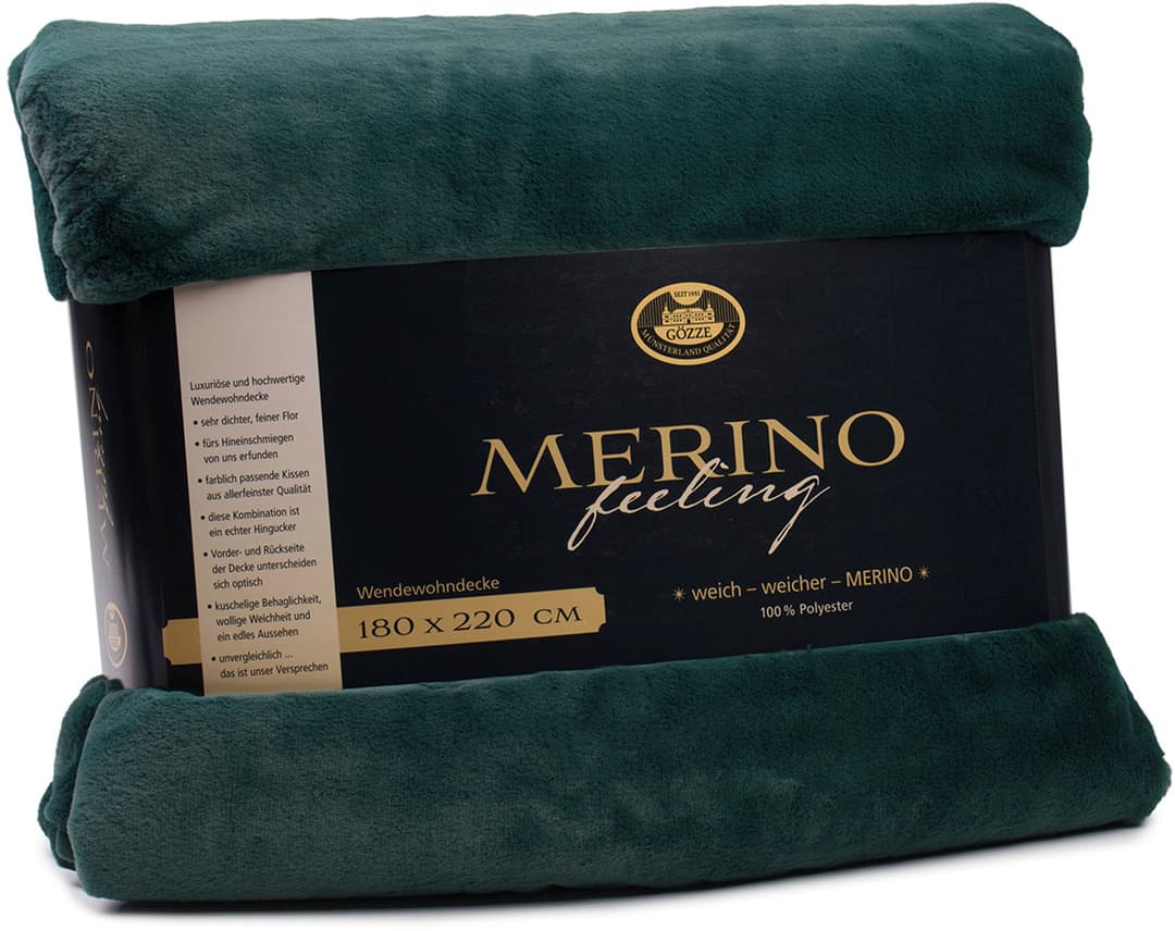 Gözze Merino Wendewohndecke | Grün