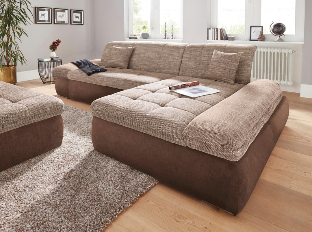 DOMO collection Ecksofa PB Moric | Braun