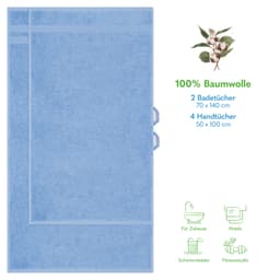 HAMMETEX Handtuch Set | Blau