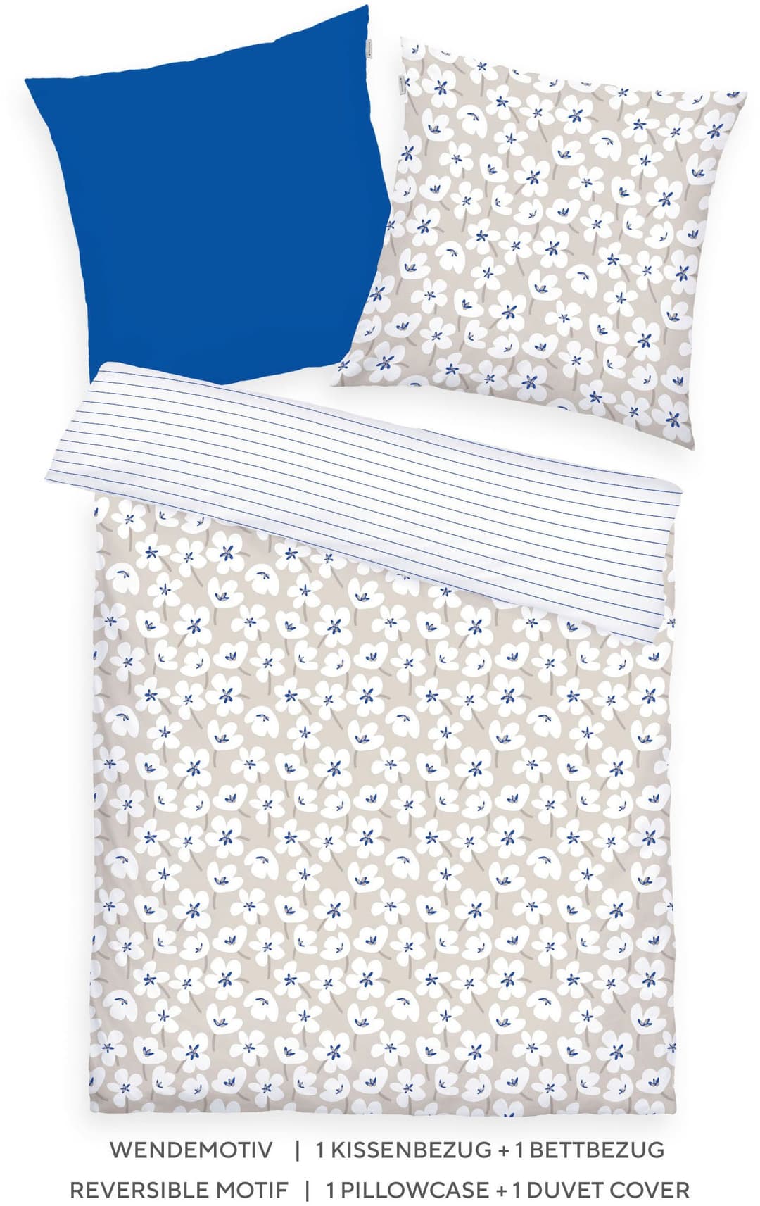 TOM TAILOR HOME Bettwäsche FRESH FLOWERS | Beige
